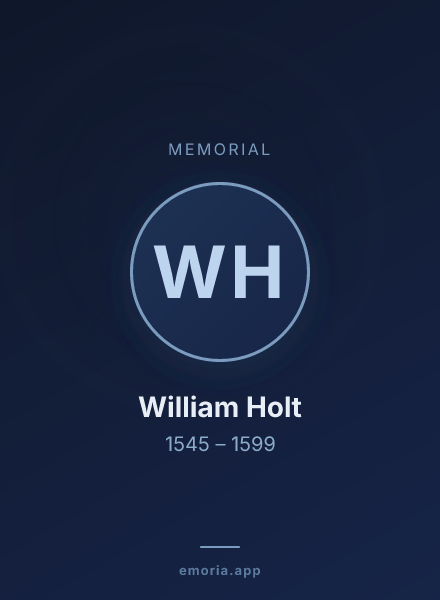 Memorial portrait of William Holt