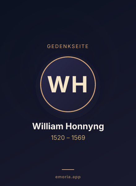 Gedenkportrait von William Honnyng