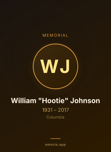 Memorial portrait of William "Hootie" Johnson