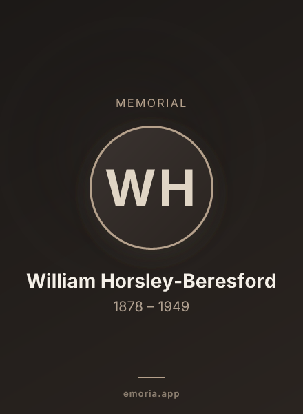 Memorial portrait of William Horsley-Beresford