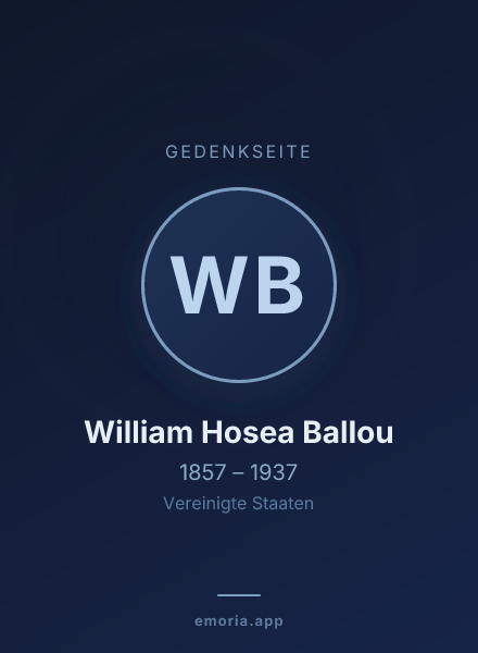 Gedenkportrait von William Hosea Ballou