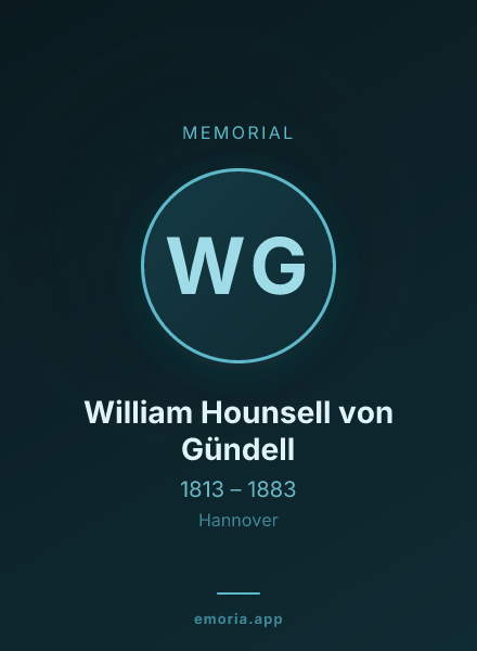 Memorial portrait of William Hounsell von Gündell