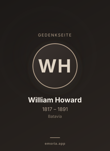 Gedenkportrait von William Howard