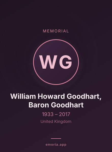 Memorial portrait of William Howard Goodhart, Baron Goodhart
