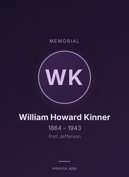 Memorial portrait of William Howard Kinner