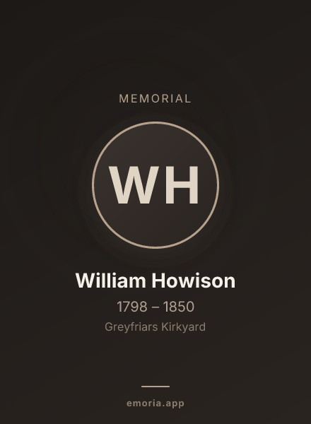 Memorial portrait of William Howison