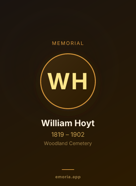 Memorial portrait of William Hoyt