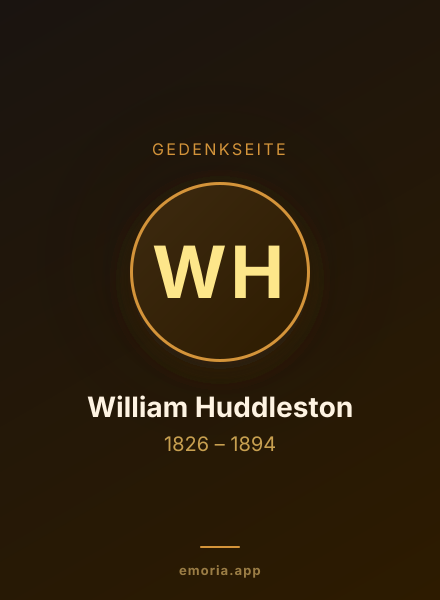 Gedenkportrait von William Huddleston