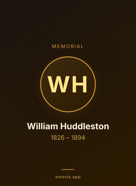 Memorial portrait of William Huddleston