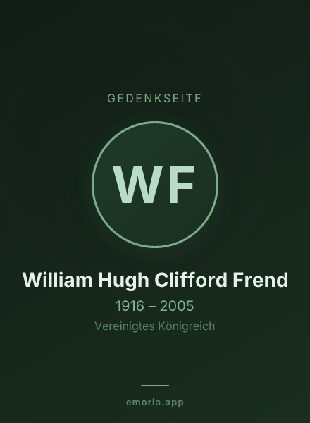Gedenkportrait von William Hugh Clifford Frend