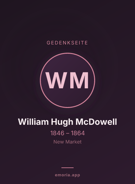 Gedenkportrait von William Hugh McDowell