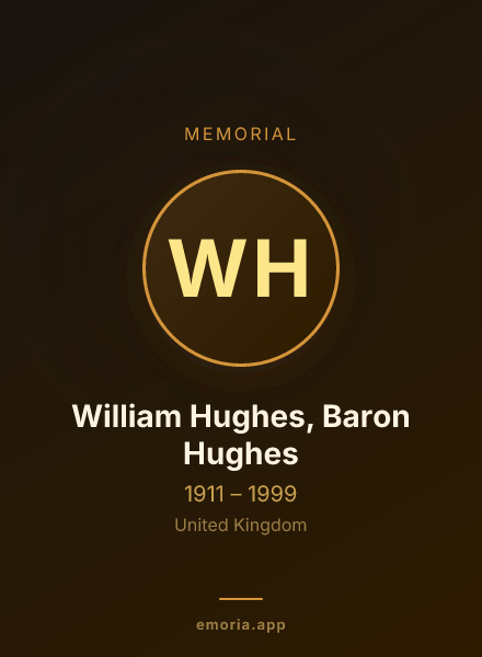 Memorial portrait of William Hughes, Baron Hughes