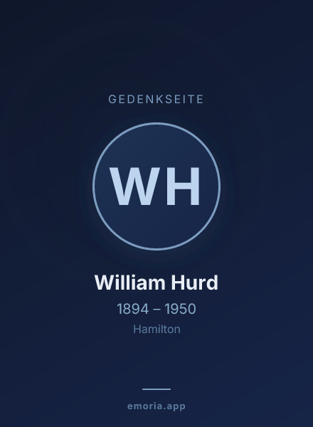 Gedenkportrait von William Hurd
