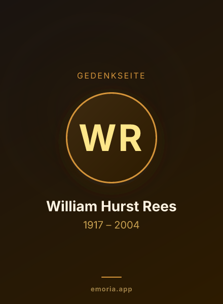 Gedenkportrait von William Hurst Rees