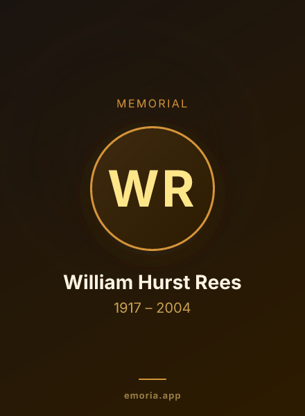 Memorial portrait of William Hurst Rees