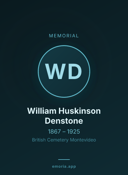 Memorial portrait of William Huskinson Denstone