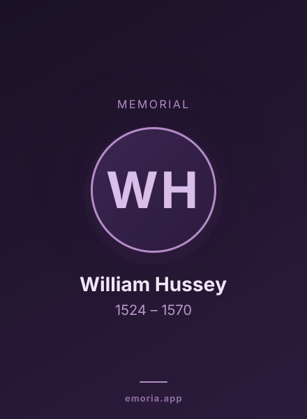 Memorial portrait of William Hussey