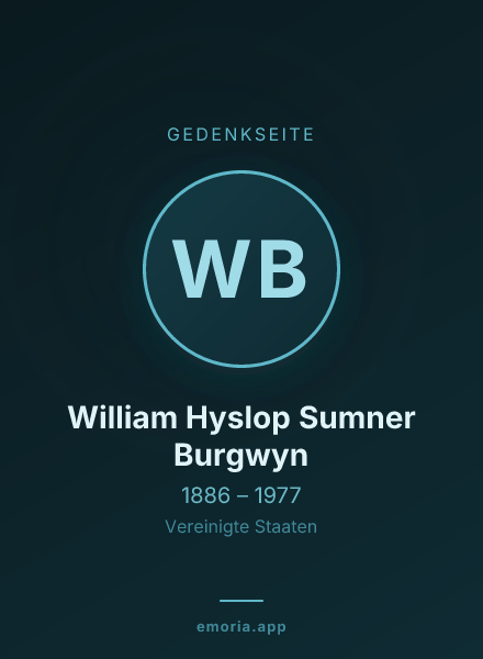 Gedenkportrait von William Hyslop Sumner Burgwyn