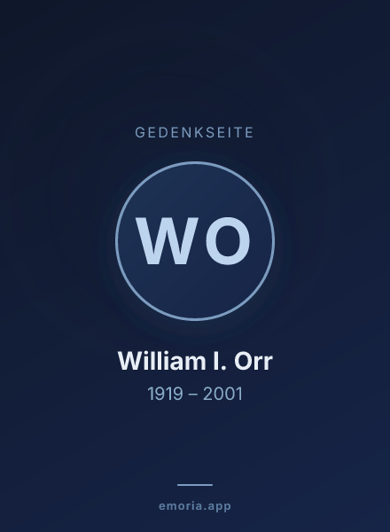 Gedenkportrait von William I. Orr