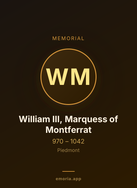 Memorial portrait of William III, Marquess of Montferrat
