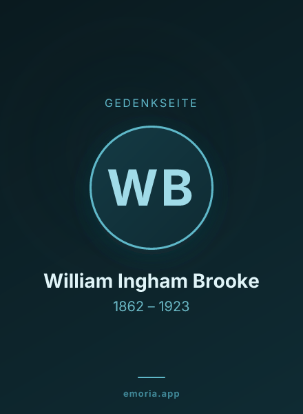 Gedenkportrait von William Ingham Brooke