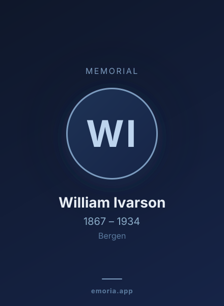 Memorial portrait of William Ivarson