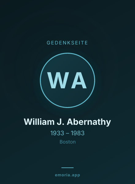Gedenkportrait von William J. Abernathy