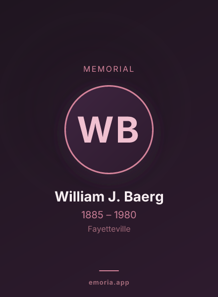 Memorial portrait of William J. Baerg