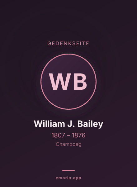 Gedenkportrait von William J. Bailey