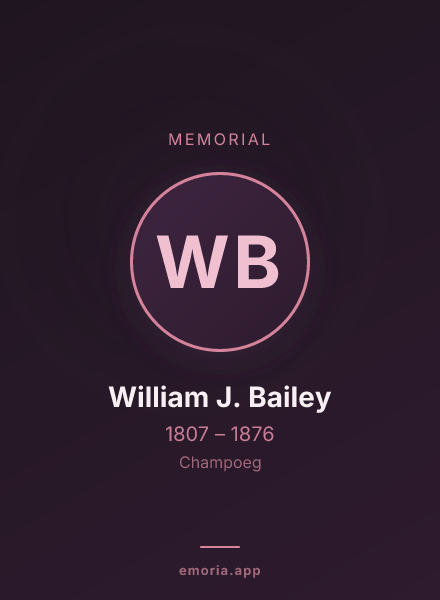 Memorial portrait of William J. Bailey