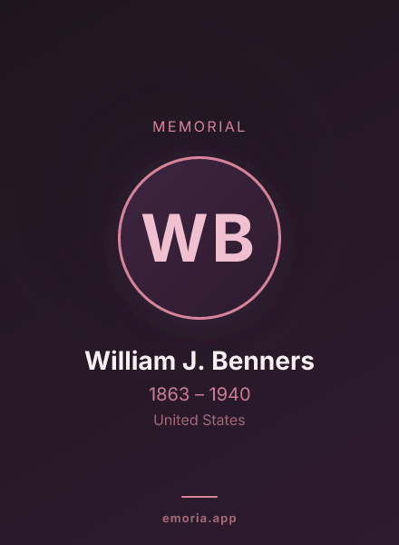 Memorial portrait of William J. Benners