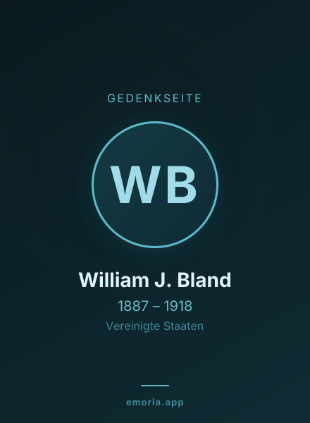 Gedenkportrait von William J. Bland
