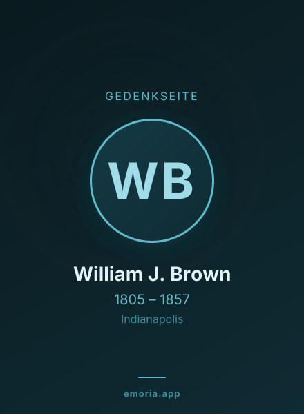 Gedenkportrait von William J. Brown