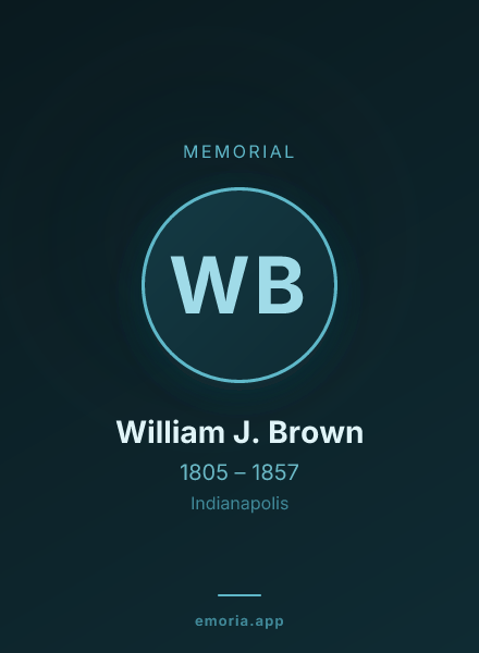 Memorial portrait of William J. Brown
