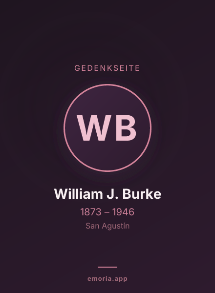 Gedenkportrait von William J. Burke
