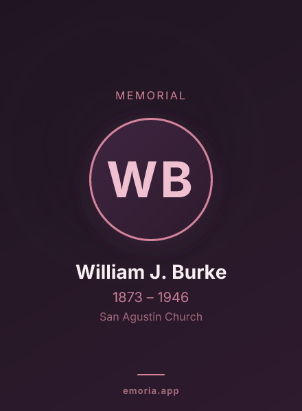 Memorial portrait of William J. Burke