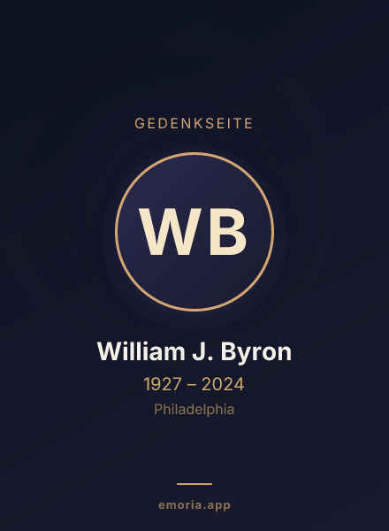 Gedenkportrait von William J. Byron