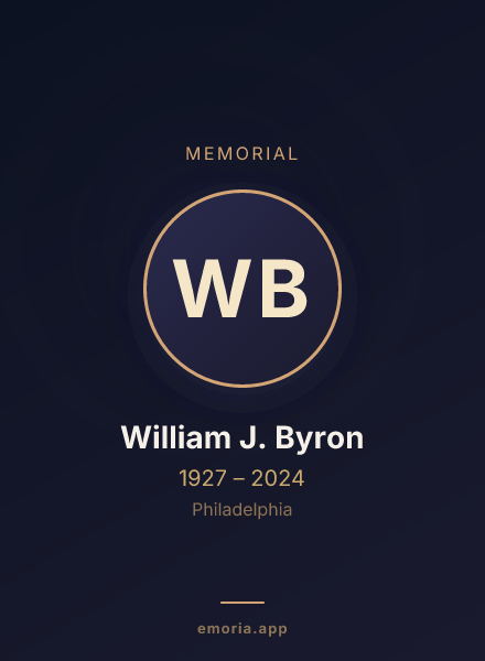 Memorial portrait of William J. Byron