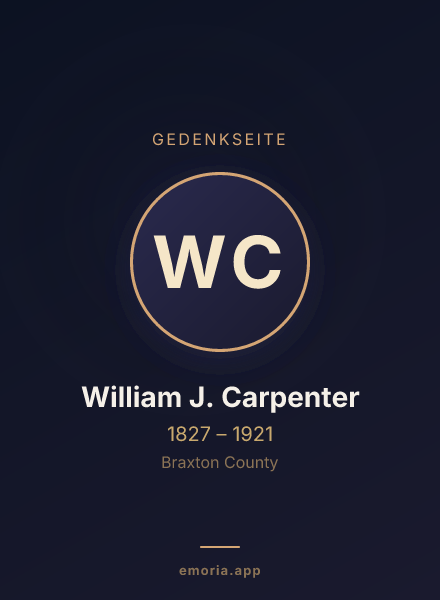 Gedenkportrait von William J. Carpenter
