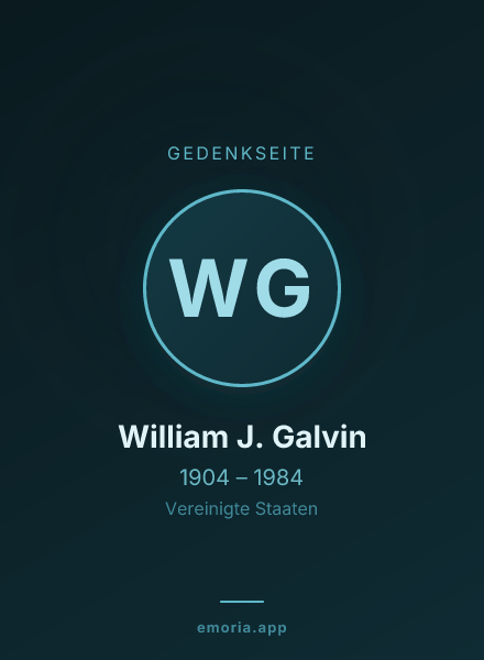 Gedenkportrait von William J. Galvin