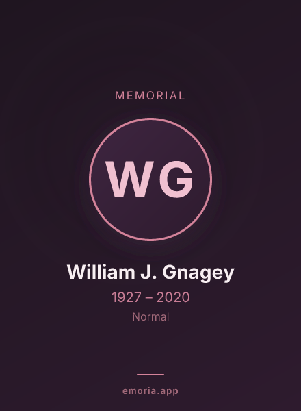 Memorial portrait of William J. Gnagey