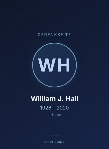 Gedenkportrait von William J. Hall