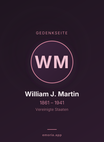 Gedenkportrait von William J. Martin