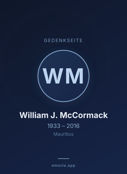 Gedenkportrait von William J. McCormack
