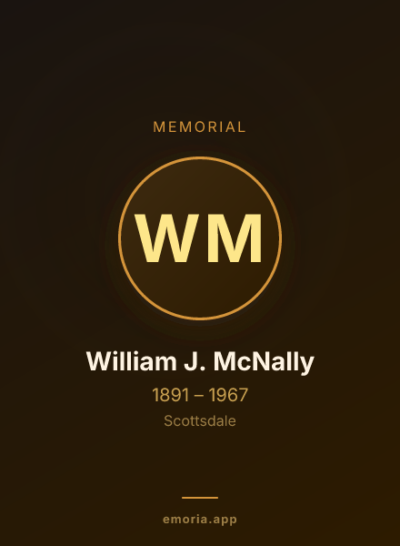 Memorial portrait of William J. McNally