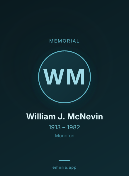 Memorial portrait of William J. McNevin