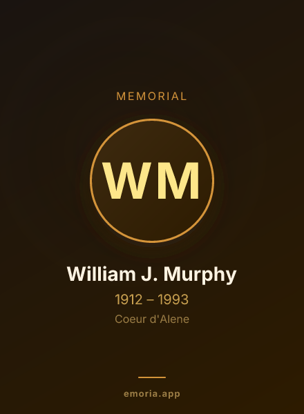 Memorial portrait of William J. Murphy