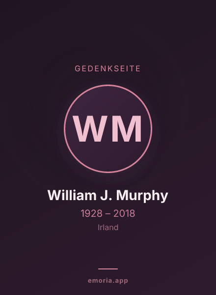 Gedenkportrait von William J. Murphy