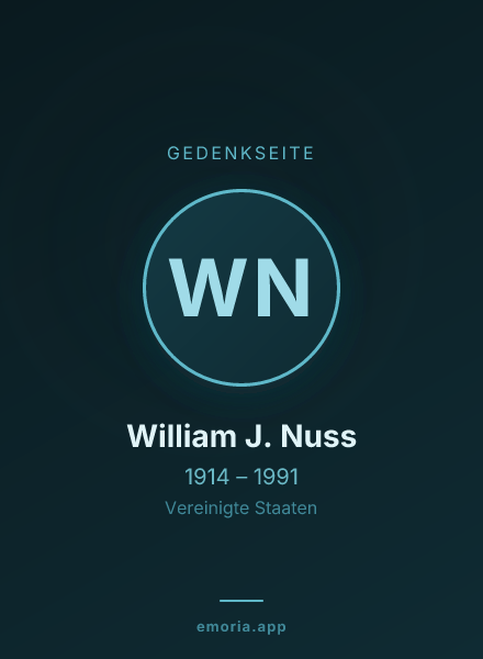 Gedenkportrait von William J. Nuss