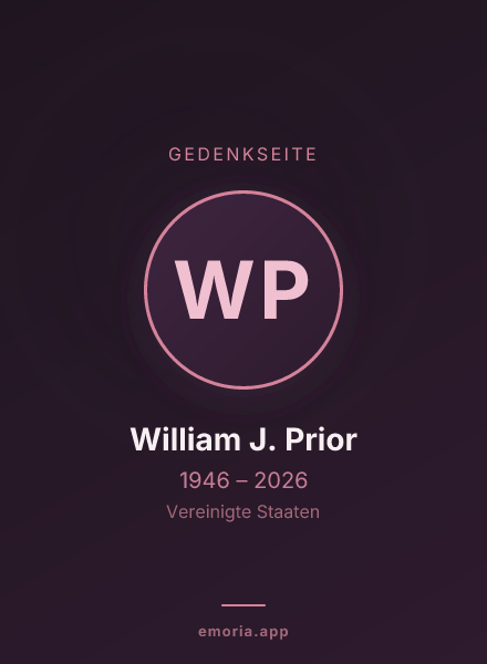 Gedenkportrait von William J. Prior